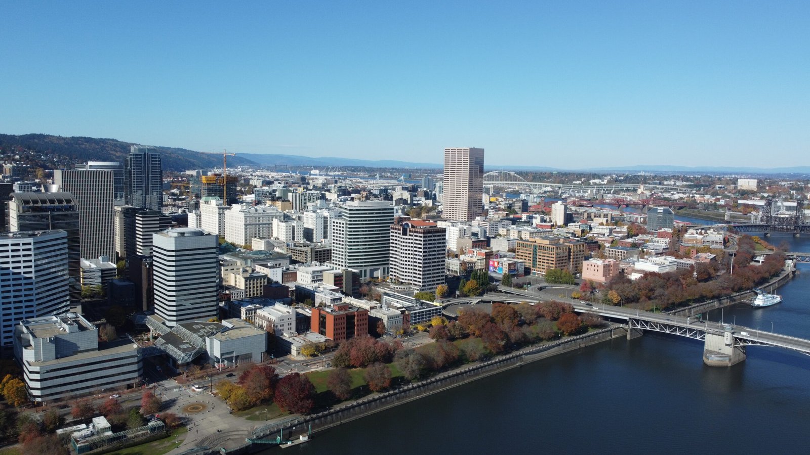 Portland skyline aerial view representing local behavioral health practice support