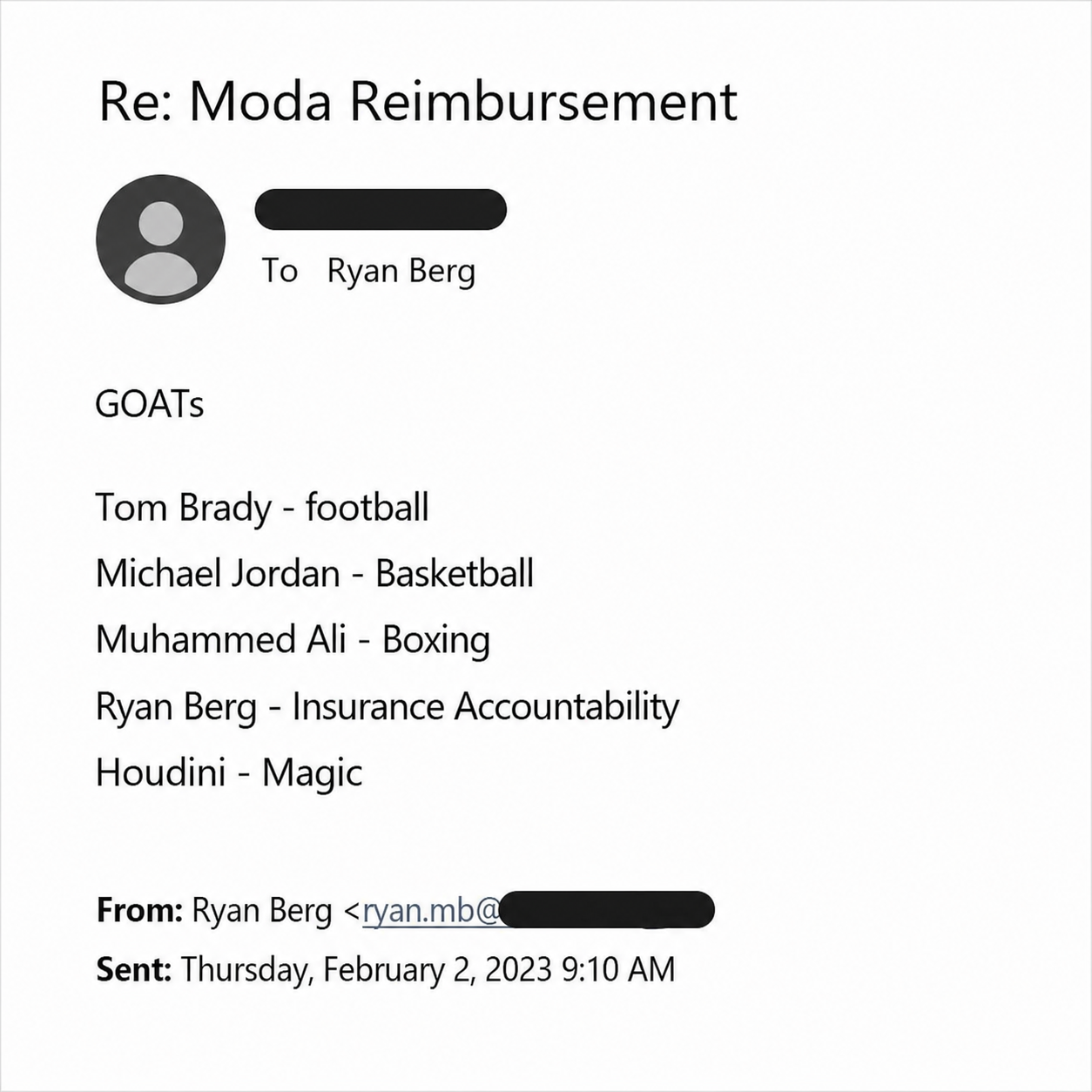 Redacted note from a PMHNP provider about a reimbursement correction